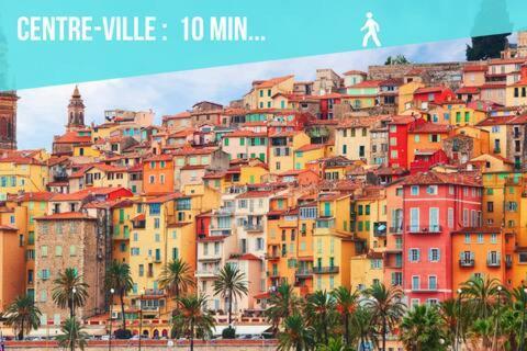 Le Montfleuri- Centre-Ville - Parking Prive - Vue Mer Ментона Екстериор снимка